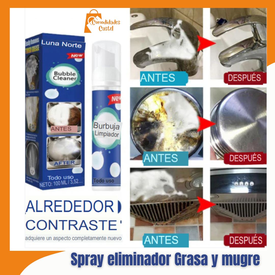 Spray eliminador Grasa y mugre  - Poder Industrial en Tu Cocina