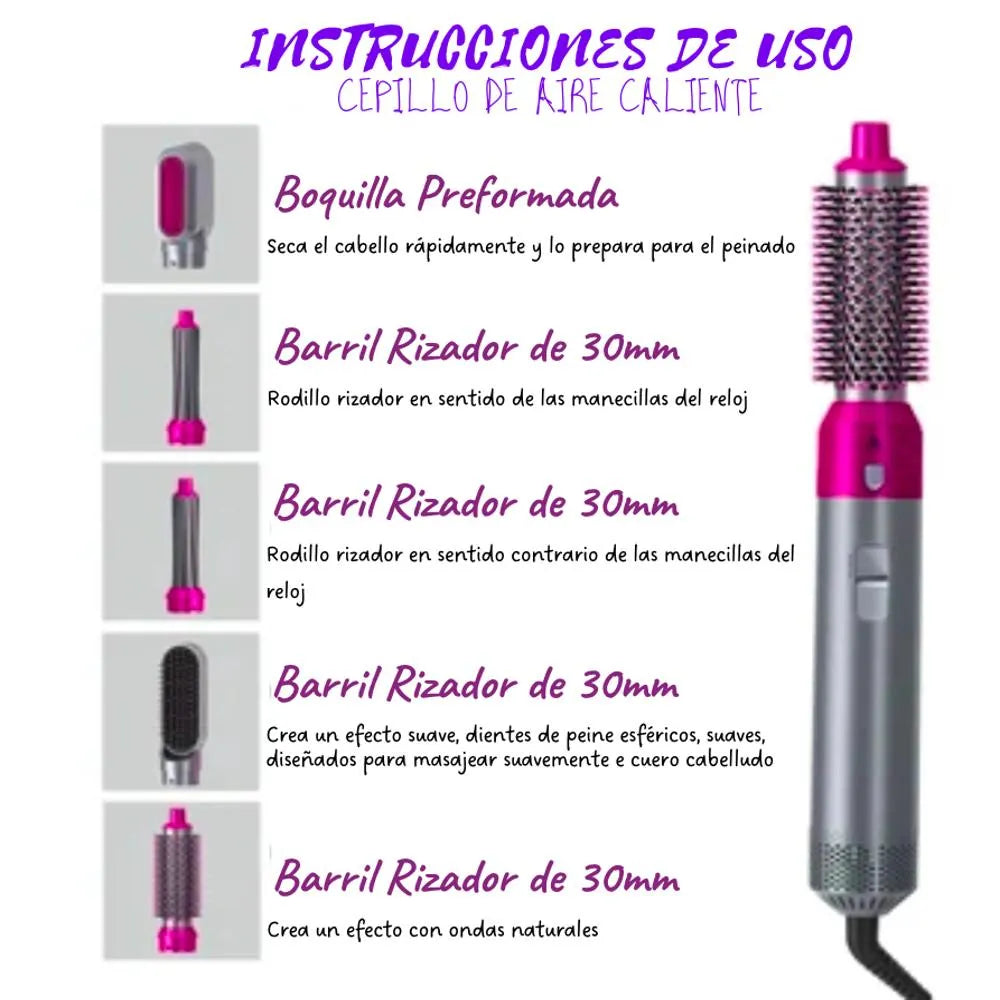 CEPILLO PARA EL CABELLO 5 EN 1